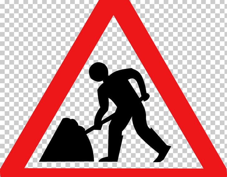 Traffic Sign Roadworks PNG, Clipart, Angle, Area, Carriageway, Graphic Design, Human Behavior Free PNG Download