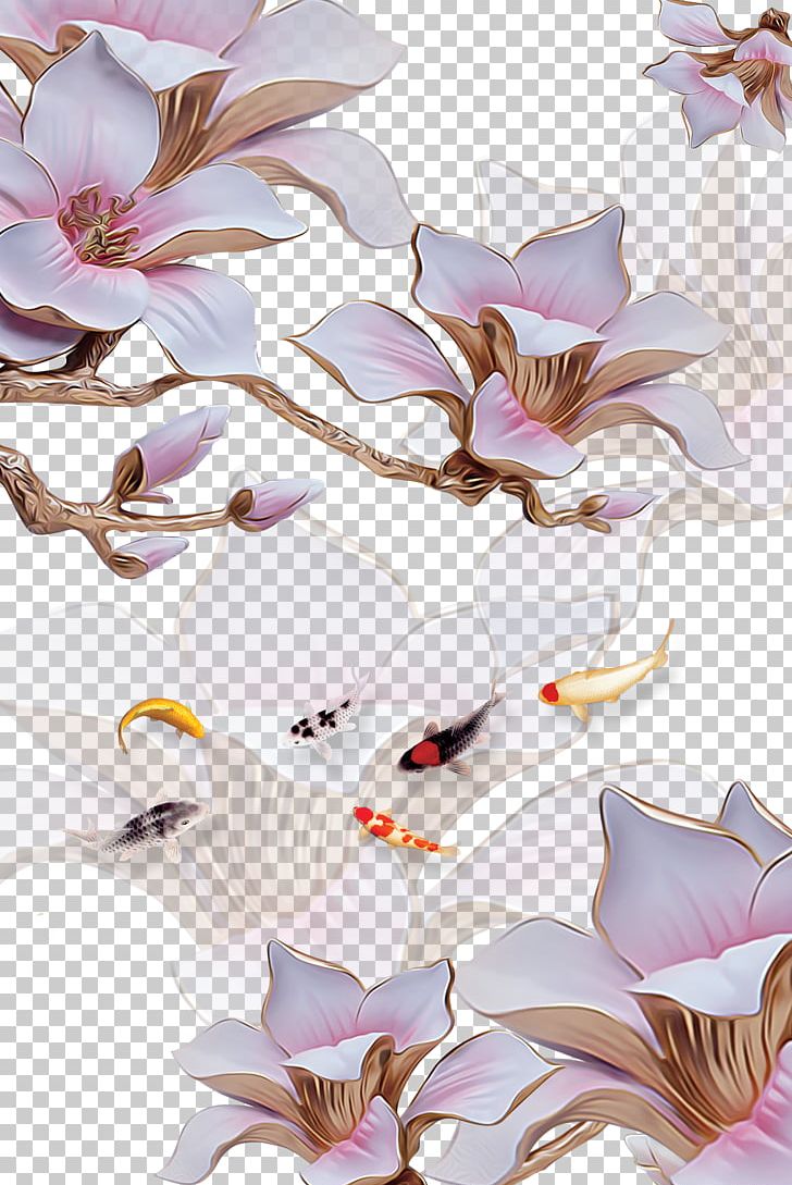 Three-dimensional Space Flower Stereoscopy PNG, Clipart, 3d Computer Graphics, 3d Film, Art, Branch, Carp Free PNG Download