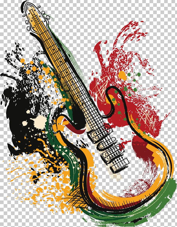 Electric Guitar Grunge Poster PNG, Clipart, Art, Art Deco, Art Vector, Color, Happy Birthday Vector Images Free PNG Download