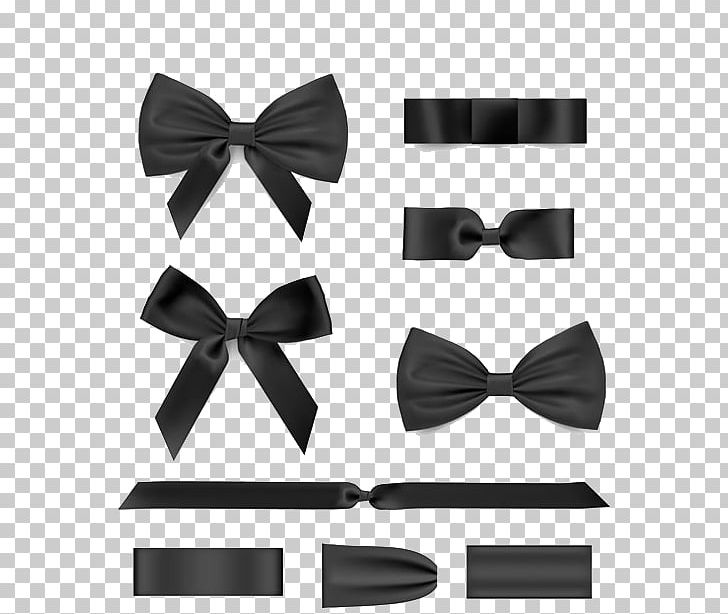Ribbon Illustration PNG, Clipart, Black, Black And White, Black Ribbon, Bow And Arrow, Bows Free PNG Download