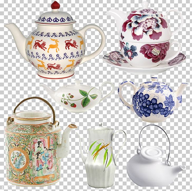 Teapot Kettle Coffee Cup Porcelain PNG, Clipart, Blue, Ceramic, Ceramics, Ceramic Tile, Coffee Cup Free PNG Download