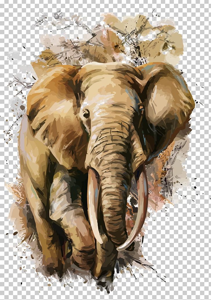 African Elephant T-shirt Watercolor Painting PNG, Clipart, Animal, Art, Baby Elephant, Cartoon, Cute Elephant Free PNG Download