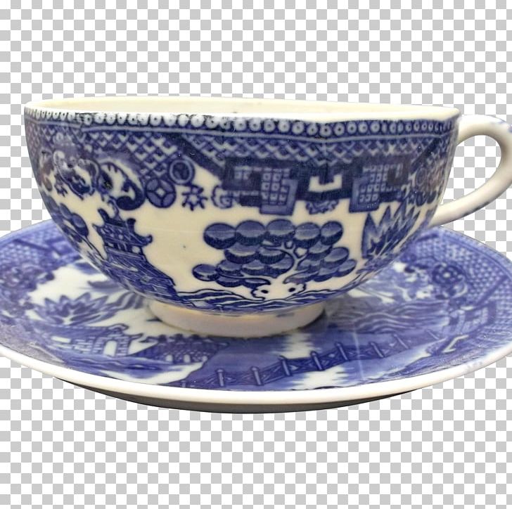 Coffee Cup Willow Pattern Saucer Blue And White Pottery Ceramic PNG, Clipart, Blue, Blue And White Porcelain, Blue And White Pottery, Ceramic, Child Free PNG Download