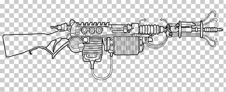 Gun Barrel Firearm Technology Machine Line Art PNG, Clipart, Angle, Black And White, Drawing, Electronics, Firearm Free PNG Download