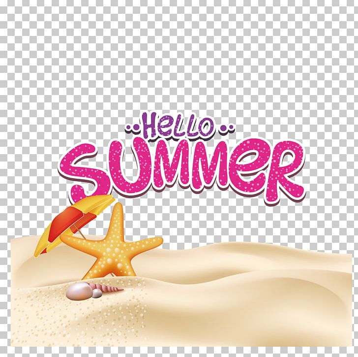 Summer Poster Illustration PNG, Clipart, Animals, Beach, Beach Umbrella, Cartoon Starfish, Download Free PNG Download