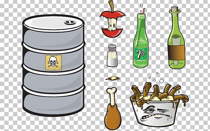 Food Waste Bottle Euclidean PNG, Clipart, African Drum, Beer Bottle, Beverage Can, Chicken, Chinese Drum Free PNG Download