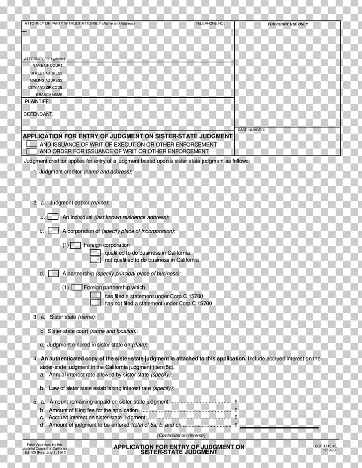 Enforcement Of Foreign Judgments Document Law Court PNG, Clipart, Angle, Area, Assignment, Black And White, California Free PNG Download