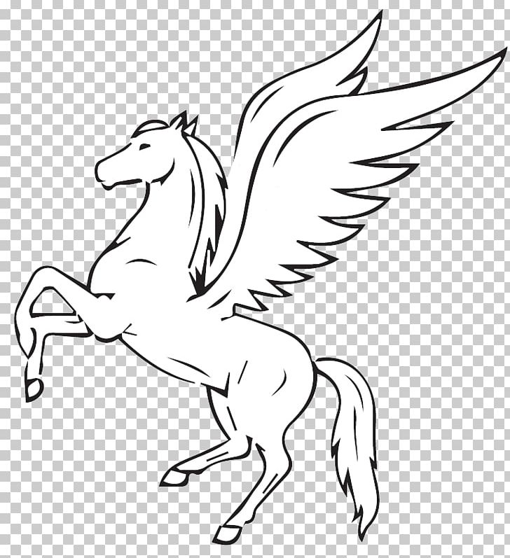 Pegasus Flying Horses Drawing PNG, Clipart, Animal Figure, Art, Artwork, Beak, Black And White Free PNG Download