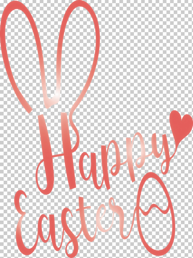 Happy Easter With Bunny Ears PNG, Clipart, Happy Easter With Bunny Ears, Heart, Love, Text, Valentines Day Free PNG Download