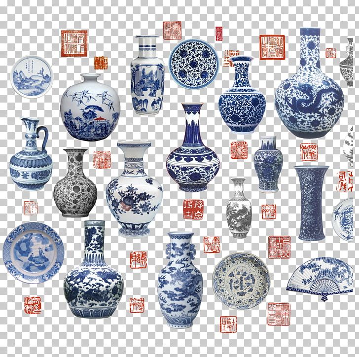 Blue And White Pottery Ceramic Vase Porcelain PNG, Clipart, Blue, Blue And White, Blue And White Porcelain, Blue And White Pottery, Ceramic Free PNG Download