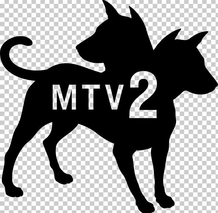 MTV2 Viacom Media Networks Television Channel Logo TV PNG, Clipart, Black, Black And White, Carnivoran, Cat, Cat Like Mammal Free PNG Download