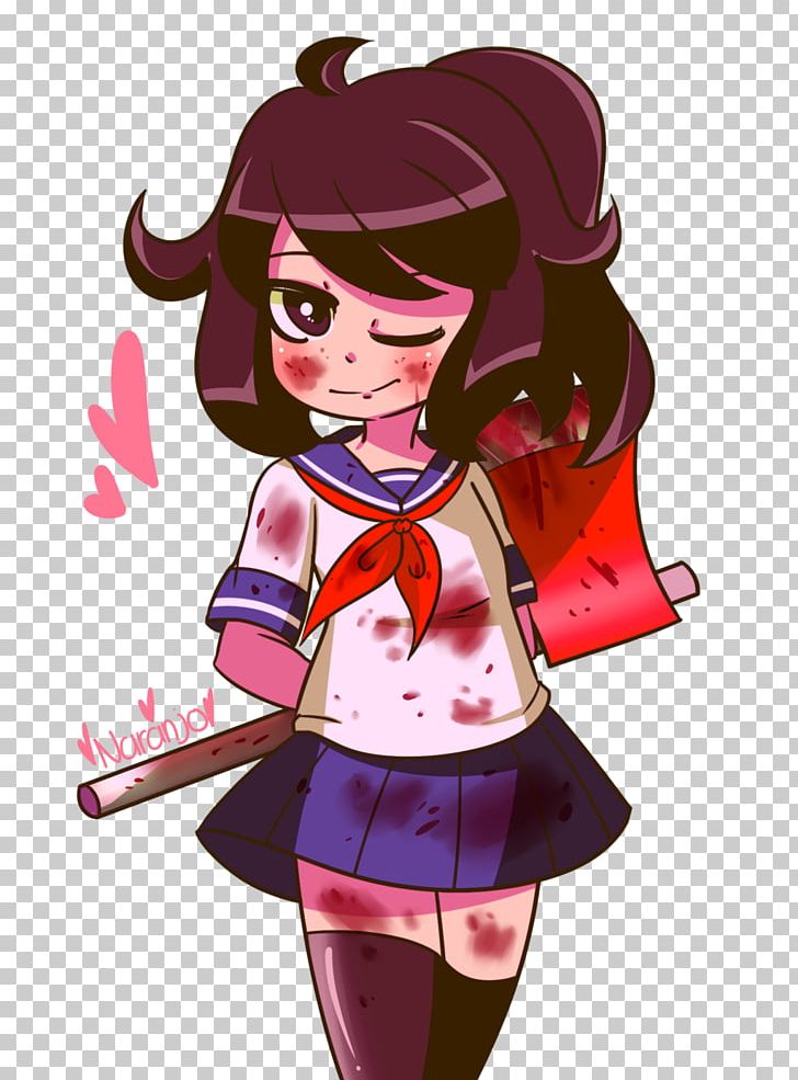 Yandere Simulator Yuno Gasai Game PNG, Clipart, Anime, Art, Blood, Bloody Knife, Brown Hair Free PNG Download