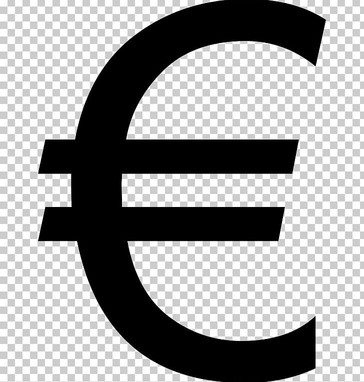 Euro Sign Currency Symbol PNG, Clipart, Area, Black, Black And White, Brand, Cent Free PNG Download