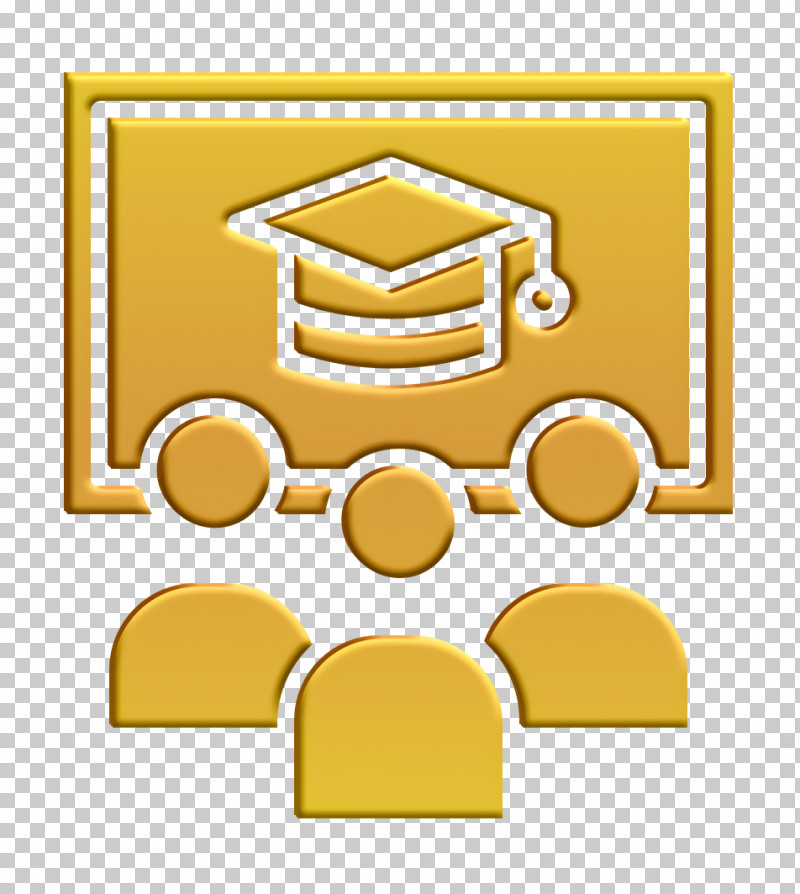 Class Icon School Icon PNG, Clipart, Class Icon, School Icon, Symbol, Text, Yellow Free PNG Download