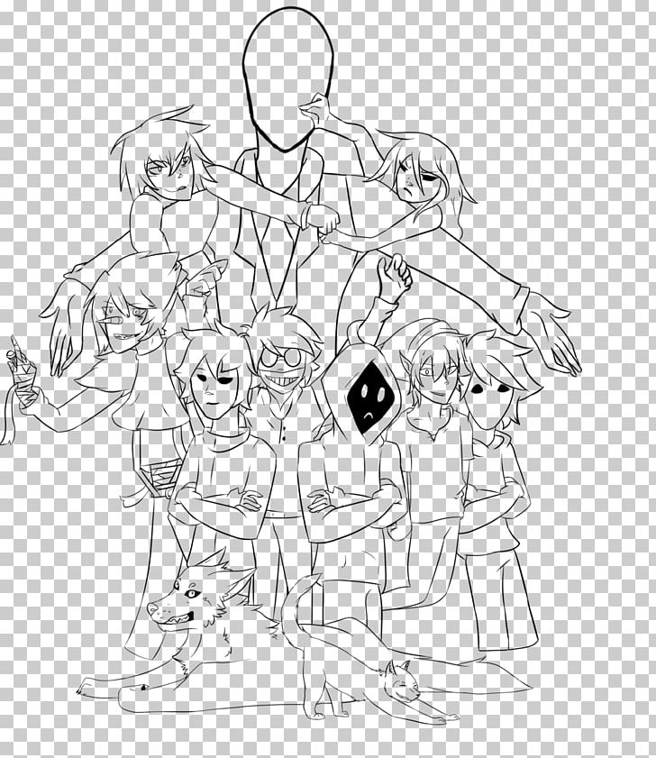 Line Art Drawing Fan Art Creepypasta PNG, Clipart, Angle, Area, Arm, Artwork, Black Free PNG Download