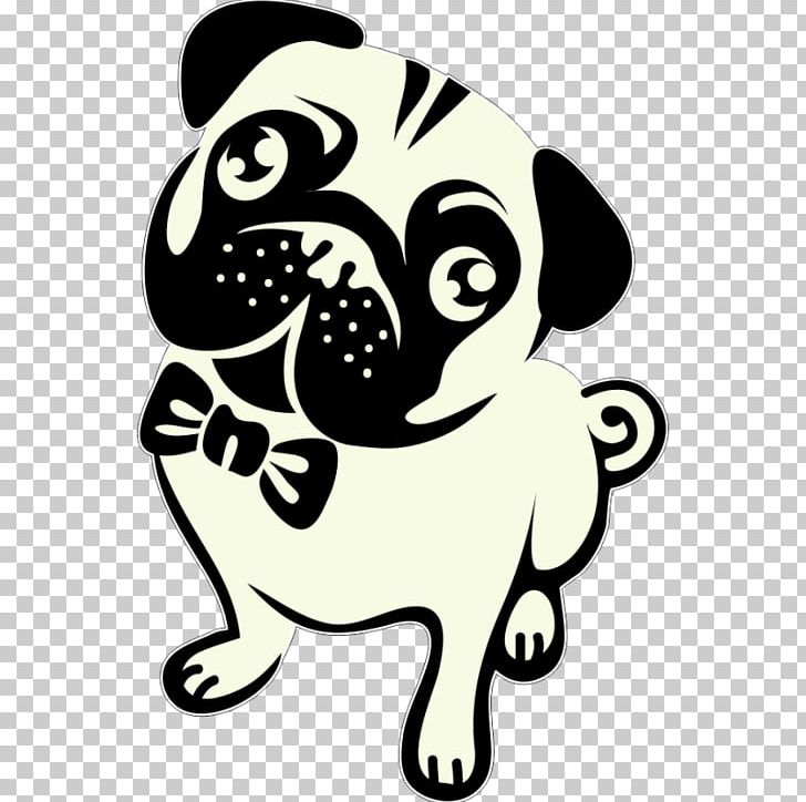 T-shirt Pug Hoodie Puppy PNG, Clipart, Black And White, Bow Tie, Carnivoran, Clothing, Decal Free PNG Download