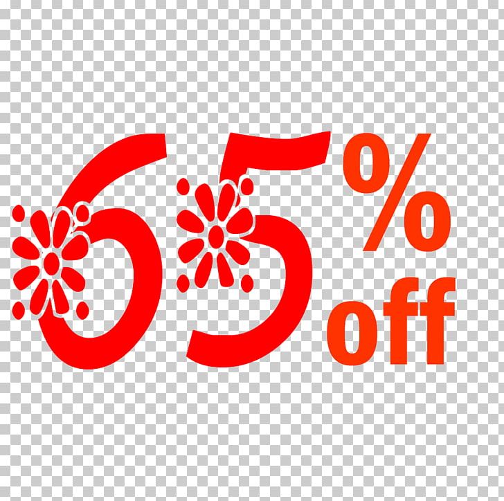 Spring 65% Off Discount Tag. PNG, Clipart, Area, Brand, Circle, Flower, Heart Free PNG Download