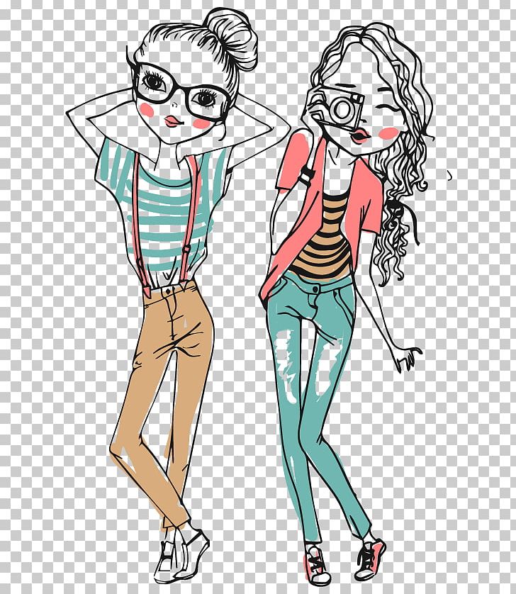 Cartoon Shutterstock Girl Illustration PNG, Clipart, Abstract Lines, Child, Fashion, Fashion Design, Fashion Illustration Free PNG Download