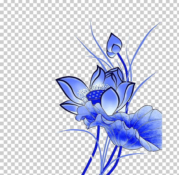 Blue And White Pottery Motif PNG, Clipart, Blue, Computer Wallpaper, Electric Blue, Fictional Character, Flower Free PNG Download