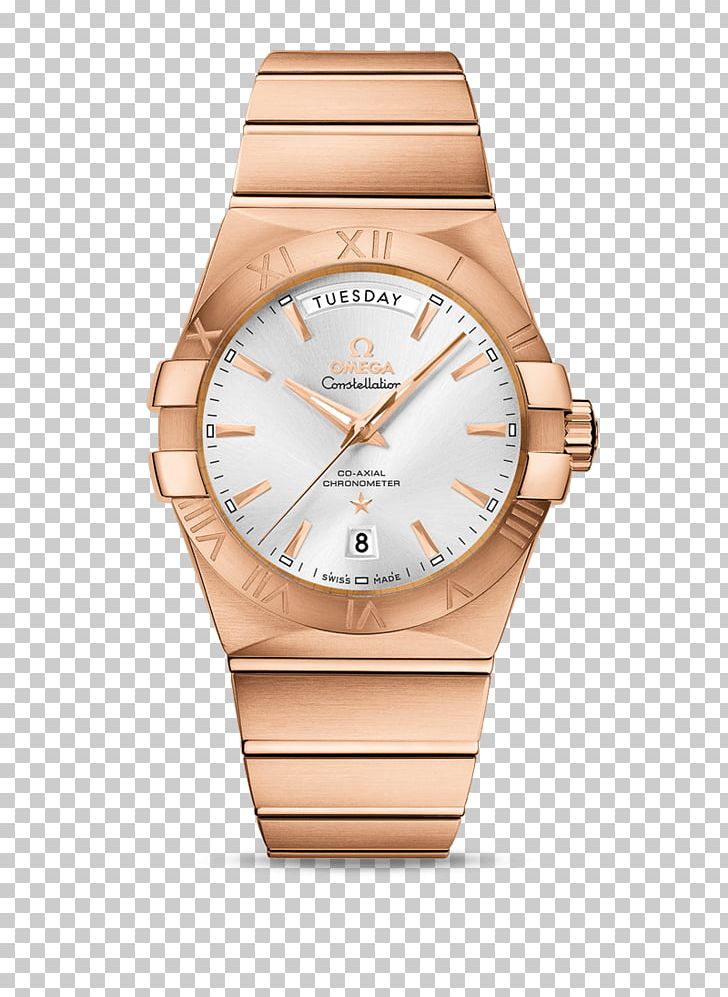 Coaxial Escapement Omega SA Omega Constellation Watch Rolex Day-Date PNG, Clipart, Accessories, Automatic Watch, Beige, Bracelet, Brown Free PNG Download