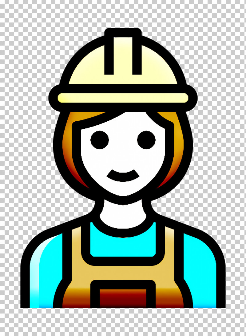 Occupation Woman Icon Builder Icon PNG, Clipart, Builder Icon, Headgear, Line, Occupation Woman Icon, Smile Free PNG Download