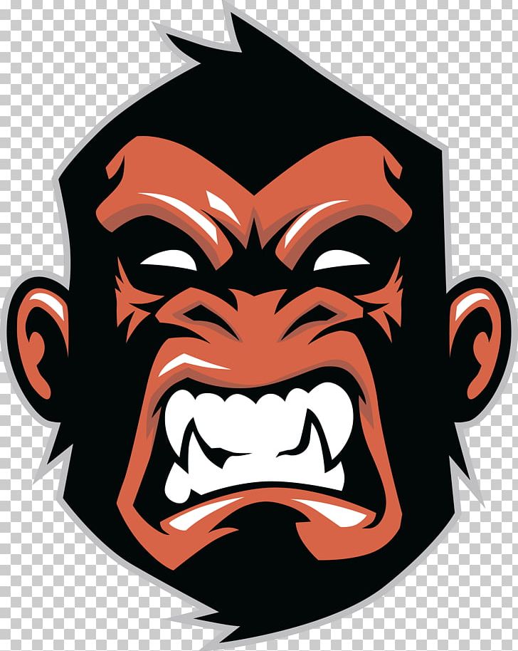Gorilla Chimpanzee Logo Monkey PNG, Clipart, Animals, Cartoon, Chimpanzee, Face, Facial Hair Free PNG Download