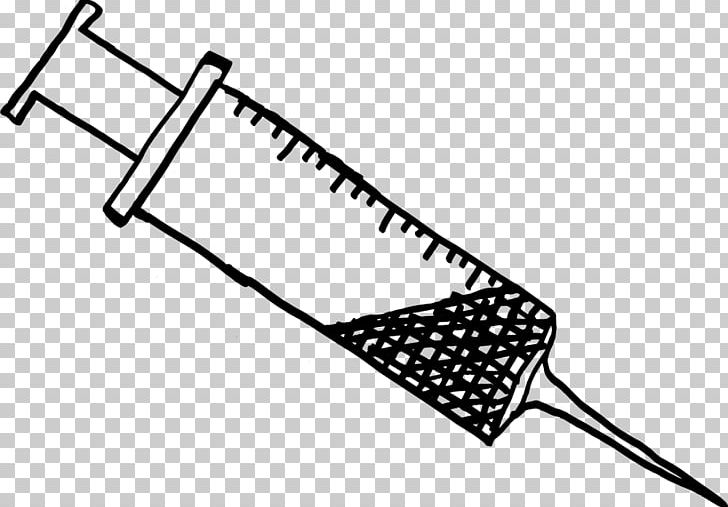 Syringe Hypodermic Needle PNG, Clipart, Angle, Area, Black, Black And White, Can Stock Photo Free PNG Download