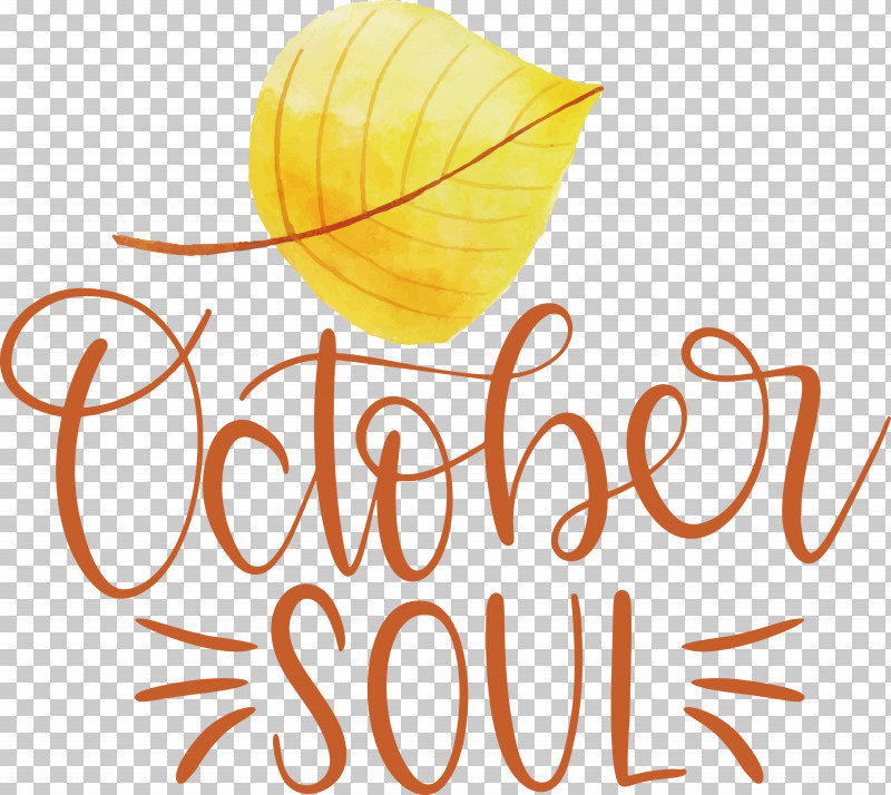 October Soul October PNG, Clipart, Flower, Happiness, Leaf, Line, Logo Free PNG Download