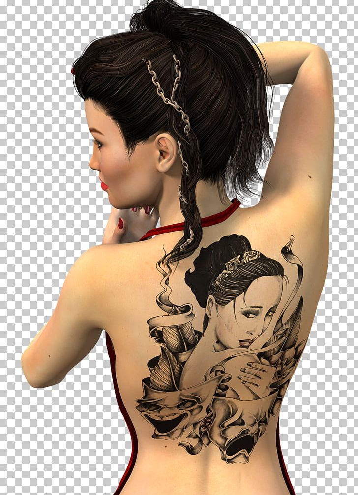 Frau Tattoo Animaatio Woman PNG, Clipart, Animaatio, Animated Film, Arm, Back, Black Hair Free PNG Download