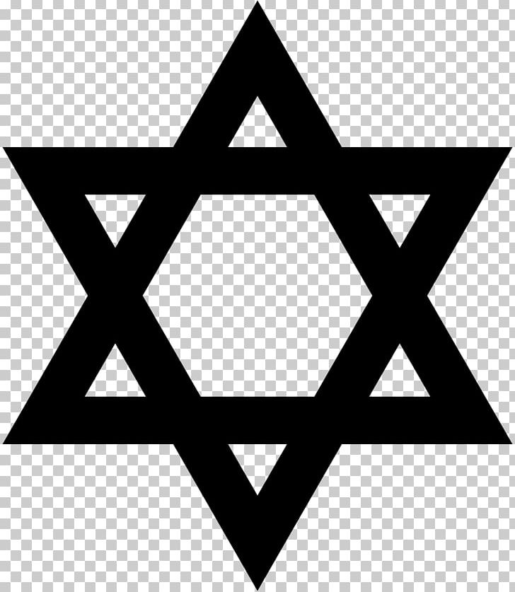 Star Of David Judaism Jewish Symbolism PNG, Clipart, Angle, Area, Black, Black And White, Brand Free PNG Download
