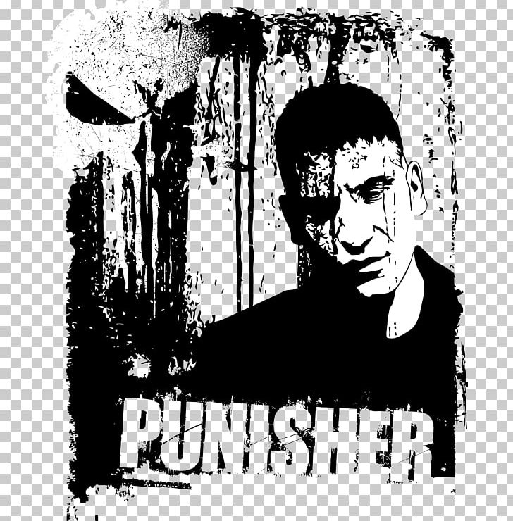 Punisher Digital Art Television Show PNG, Clipart, Album, Album Cover, Art, Art Television, Black And White Free PNG Download