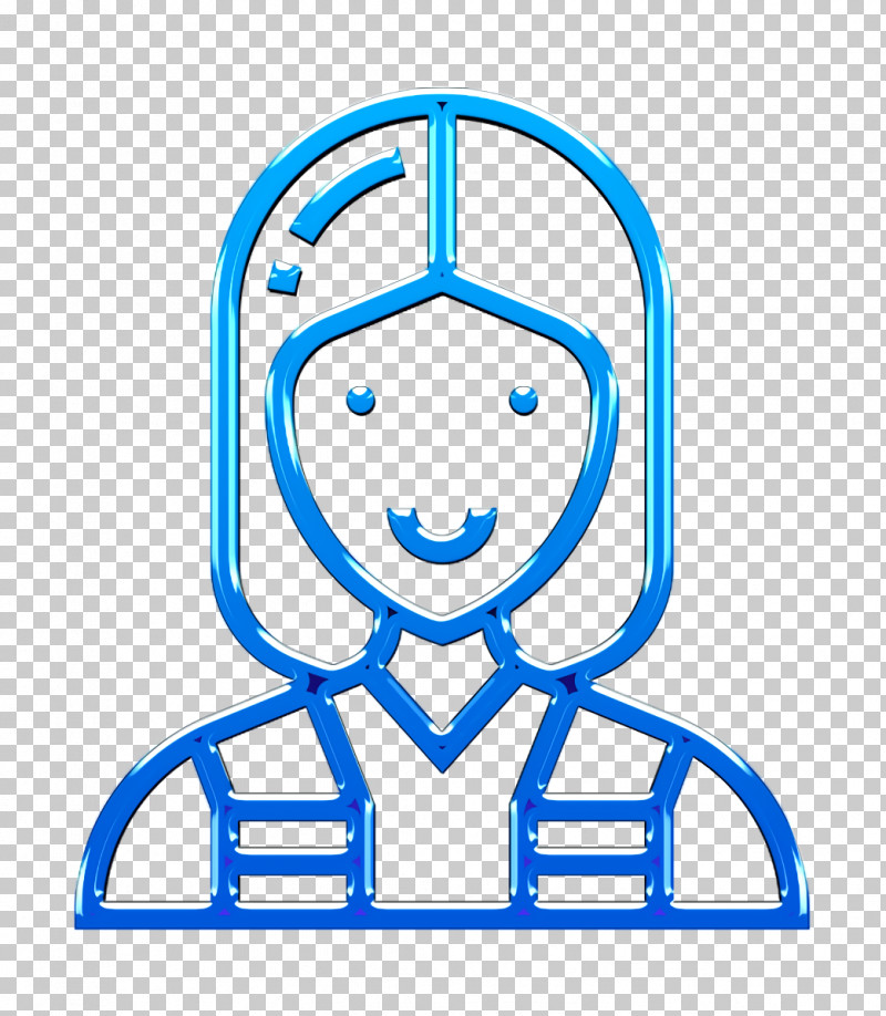 Careers Women Icon Professions And Jobs Icon Electrician Icon PNG, Clipart, Blue, Careers Women Icon, Electrician Icon, Line, Line Art Free PNG Download
