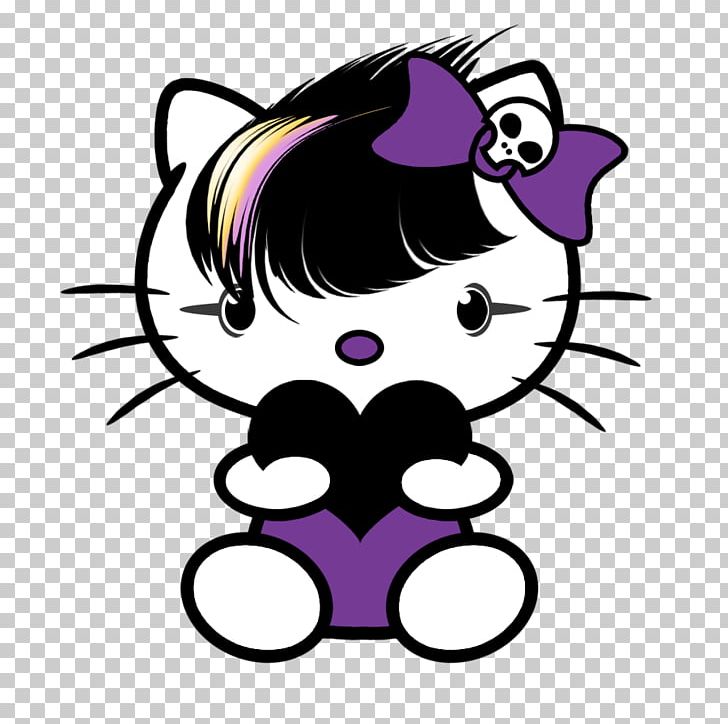 Hello Kitty Emo Punk Rock Art PNG, Clipart, Animation, Art, Artwork, Black, Desktop Wallpaper Free PNG Download