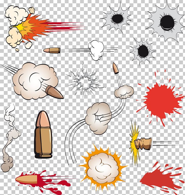 Bullet Cartoon Firearm PNG, Clipart, Branch, Cartoon Explosion, Color Explosion, Design, Dust Explosion Free PNG Download