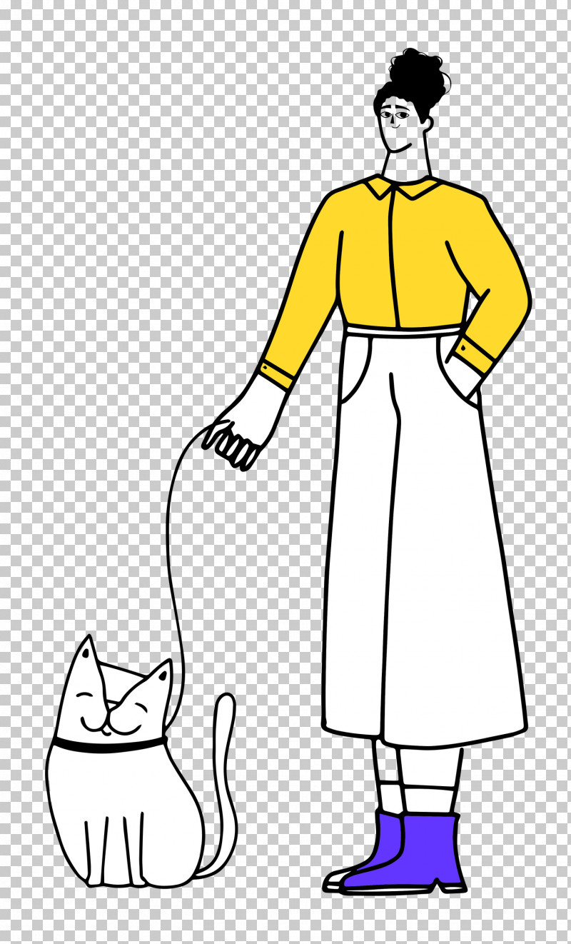 Walking The Cat PNG, Clipart, Clothing, Dress, Hm, Joint, Line Art Free PNG Download