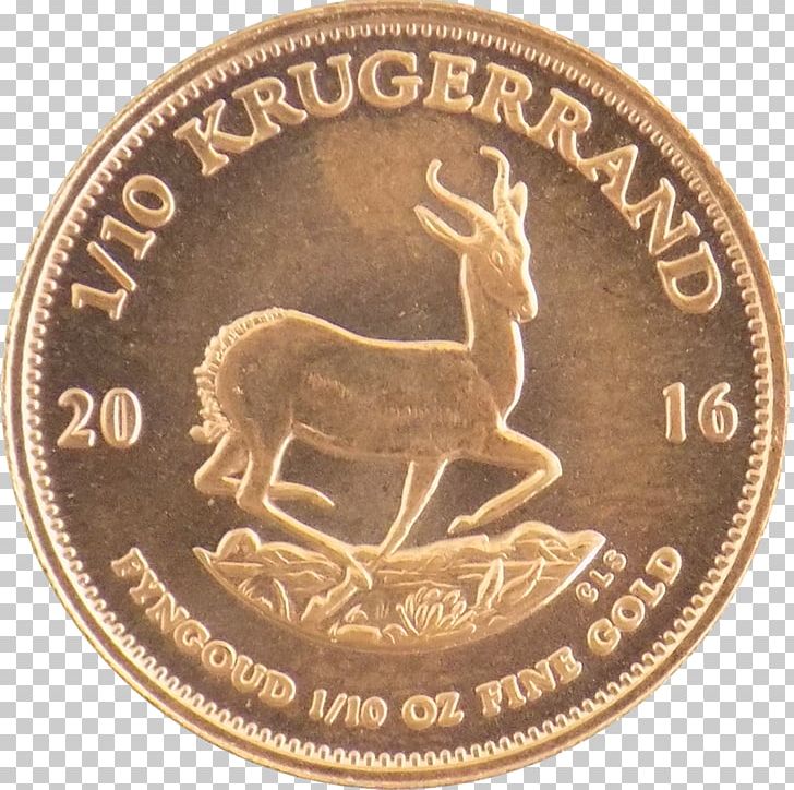 Coin Gold Rand Refinery South Africa Krugerrand PNG, Clipart, Africa, Bullion Coin, Coin, Currency, Deer Free PNG Download