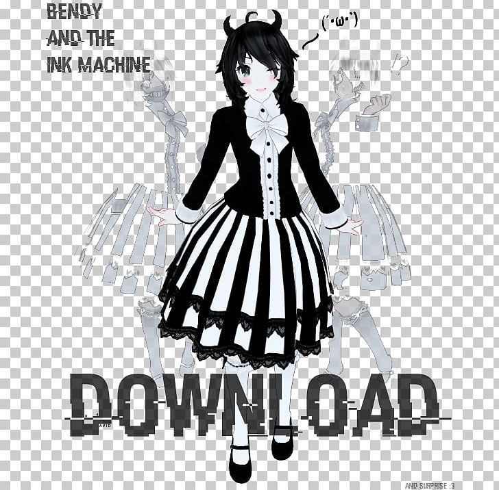 Bendy And The Ink Machine Drawing Female Woman PNG, Clipart, Anime, Art, Bendy And The Ink Machine, Black, Black And White Free PNG Download