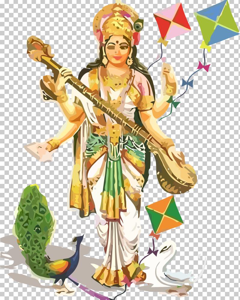 Vasant Panchami Basant Panchami Saraswati Puja PNG, Clipart, Basant Panchami, Costume Design, Mythology, Saraswati Puja, Vasant Panchami Free PNG Download