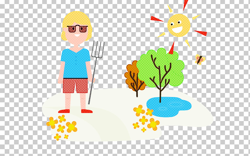 Character Computer Yellow Flower Happiness PNG, Clipart, Behavior, Character, Computer, Flower, Happiness Free PNG Download