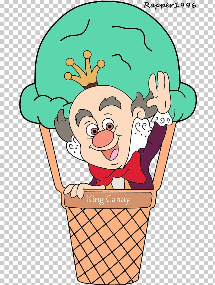 King Candy Ice Cream Food Character PNG, Clipart, Antagonist, Area, Artwork, Cartoon, Character Free PNG Download
