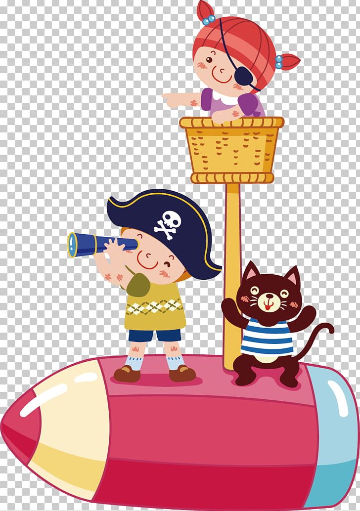 Piracy Cartoon Child Illustration PNG, Clipart, Art, Catdog, Comics, Design Element, Elements Vector Free PNG Download