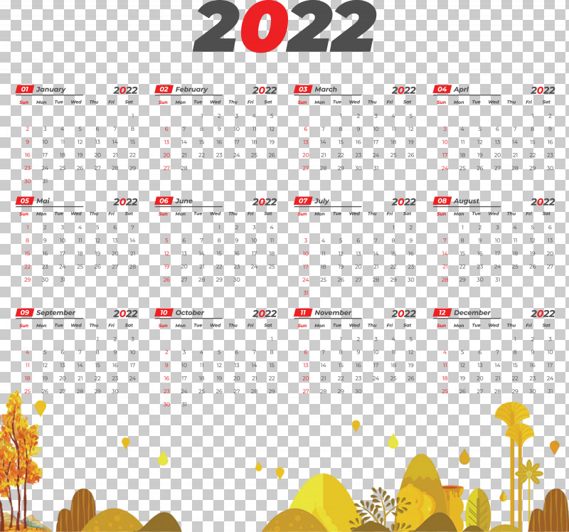 2022 Yearly Calendar Printable 2022 Yearly Calendar Template PNG, Clipart, Calendar System, Festival, Income, Midautumn Festival Free PNG Download