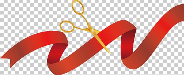 Opening Ceremony Ribbon Scissors PNG, Clipart, Brand, Decorative Patterns, Encapsulated Postscript, Font, Golden Scissors Free PNG Download