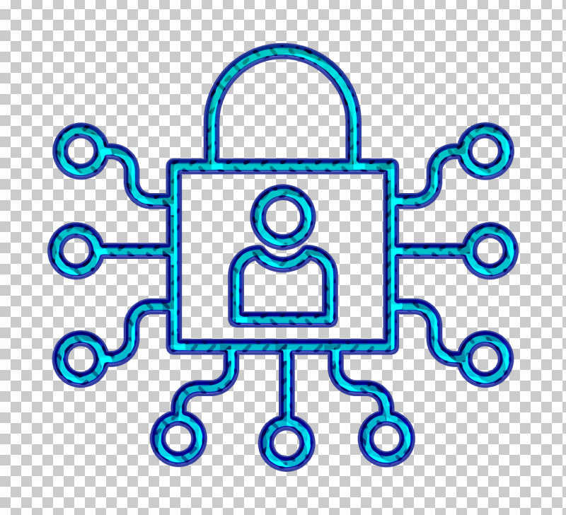 Lock Icon Cyber Icon PNG, Clipart, Blue, Circle, Cyber Icon, Line, Line Art Free PNG Download