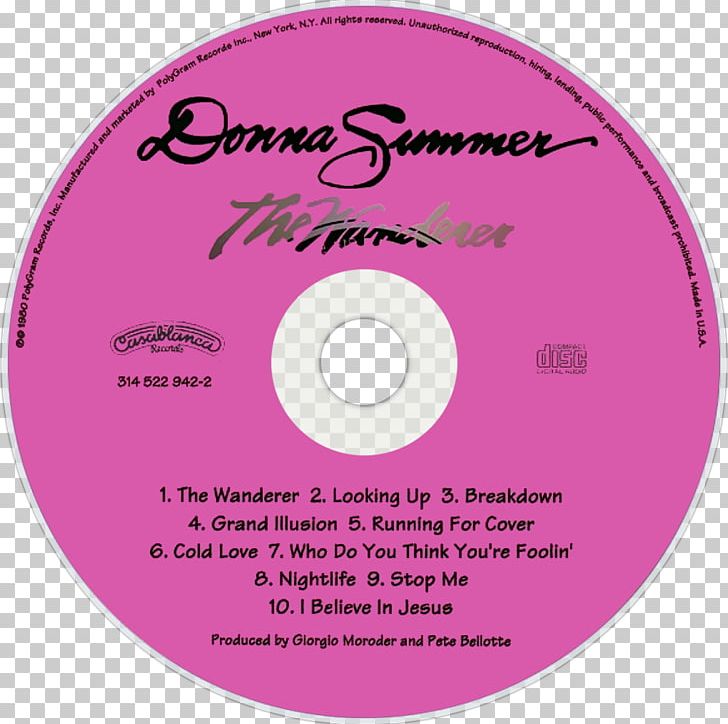 The Wanderer Compact Disc Pink M Disk Storage Donna Summer PNG, Clipart, Brand, Circle, Compact Disc, Disk Storage, Donna Summer Free PNG Download