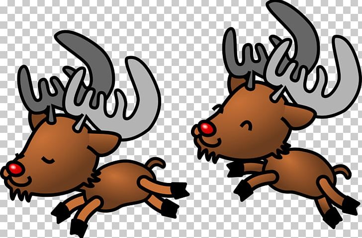 Rudolph Reindeer Santa Claus Cartoon PNG, Clipart, Carnivoran, Cartoon, Cattle Like Mammal, Deer, Dog Like Mammal Free PNG Download