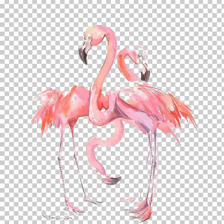 Flamingos Bird Watercolor Painting PNG, Clipart, Animals, Architectural Drawing, Art, Beak, Birds Free PNG Download