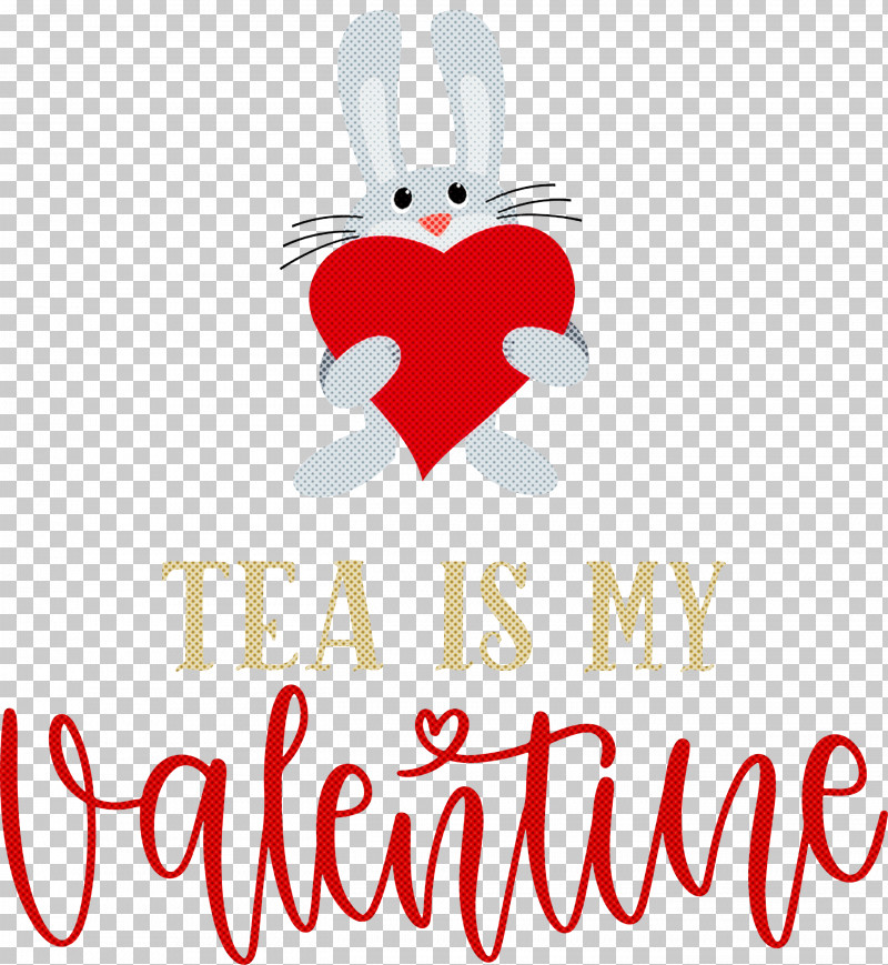 Tea Is My Valentine Valentines Day Valentines Day Quote PNG, Clipart, Character, Hare, Heart, Line, Logo Free PNG Download