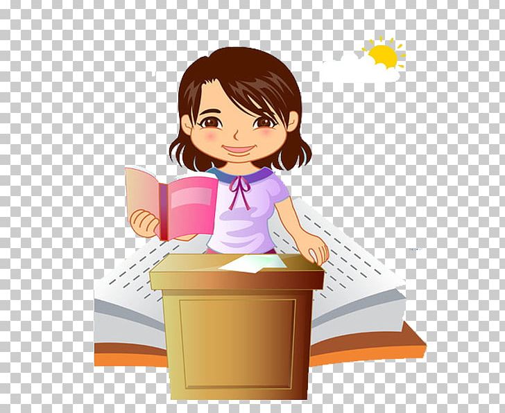 Teacher Lesson Illustration PNG, Clipart, Book, Brown Hair, Cartoon, Child, Download Free PNG Download