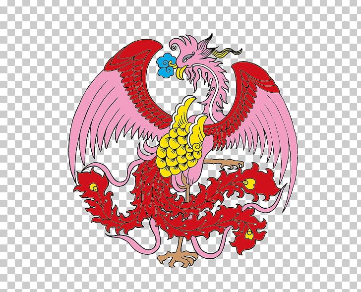 China U5409u7965u56feu6848 Motif PNG, Clipart, Art, Bird, Chicken, Dragon And Phoenix, Dragon Phoenix Free PNG Download